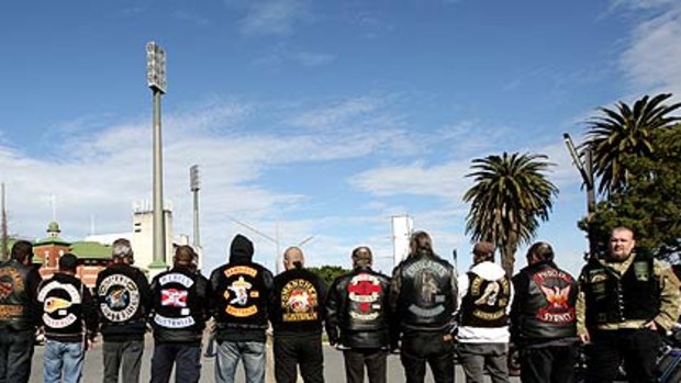 Freedom riders ... rival outlaw gangs roared through Moore Park yesterday to express their dismay about the State Government's Criminal Organisations Legislation Amendment Bill.