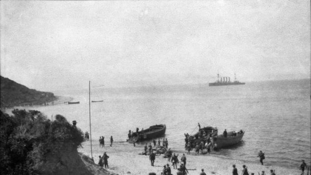 The Gallipoli landing on April 25, 1915.