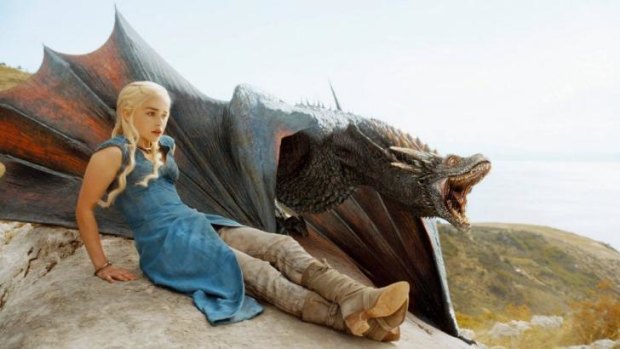 Winner ... Emilia Clarke as Daenerys Targaryen in 'Game of Thrones', which received 19 Emmy nominations.