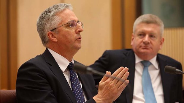 ABC managing director Mark Scott appears before Senate Estimates at Parliament House on Wednesday.