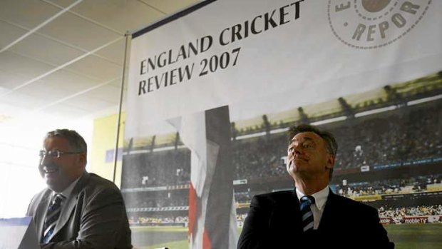 Past their peak: Ken Schofield (right) chaired a review of English cricket following the Ashes whitewash in 2006-07.