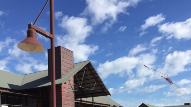 Some of the work at Elizabeth Quay in June 2015 that disrupted businesses.