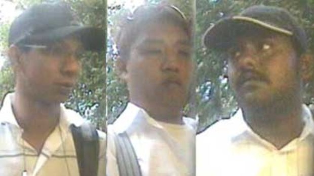 Police are hunting these three men over a series of ATM frauds in Melbourne.