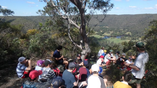 St Joseph's College students at camp.