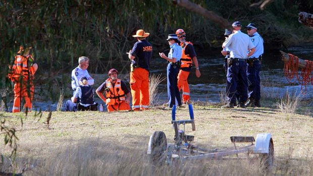 Tragedy ... after the drowning on the Gwydir River.
