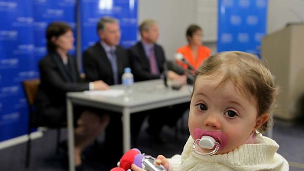 Ten-month-old Tori-Rose spent weeks in hospital.