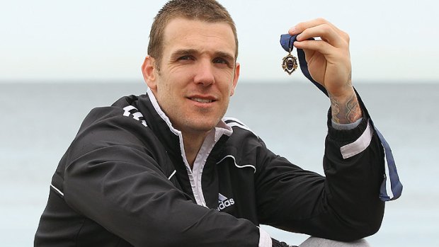 Winning ways ... Dane Swan with his Brownlow medal.
