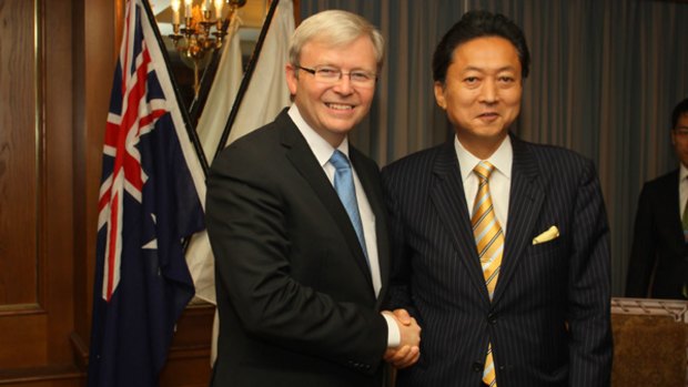 Prime Minister Kevin Rudd and Japanese Prime Minister Yukio Hatoyama were all smiles in September, but a proposal from Japan for an East Asian forum may cause tension.