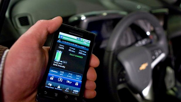 Chevy Volt smartphone app.