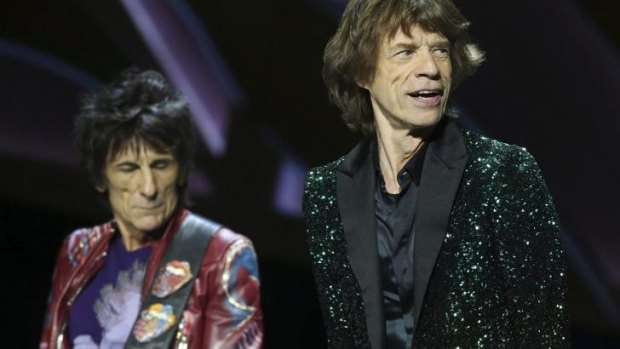 The Rolling Stones in concert at Rod Laver Arena in Melbourne, 2014.