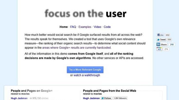 Twitter, Facebook and MySpace's foxus on the user tool.