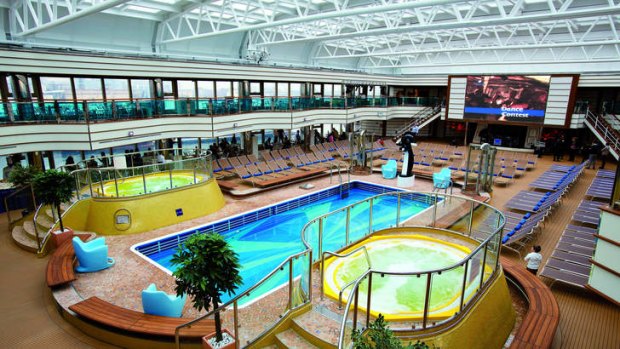 Costa Deliziosa's swimming pool.