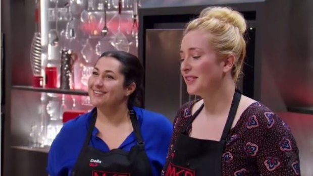 Second on the MKR leaderboard, Della and Tully have breakfast in the pan.