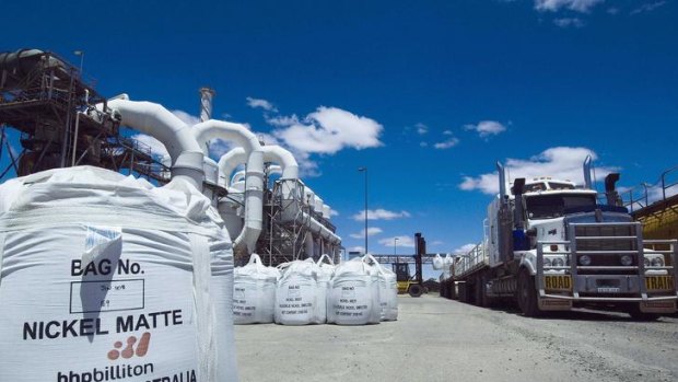 Bags of nickel briquettes look robust, but the nickel business is ailing.