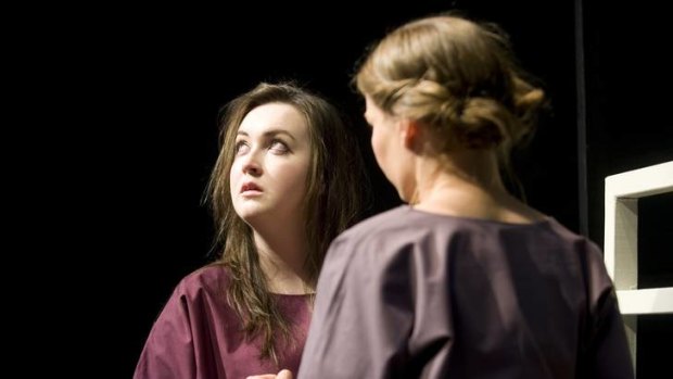 Joanna Richards and Alison McGregor in the Street Theatre production of <i>Widowbird. </i>