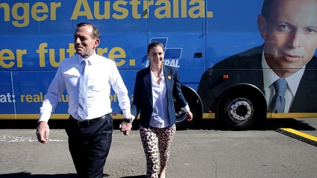 Tony Abbott with his daughter Frances.