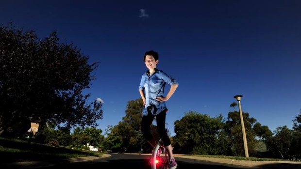 Lily McLaughlin, 13, of Weston is Australia's junior female unicycle point score champion after the recent Uninats event in Melbourne.