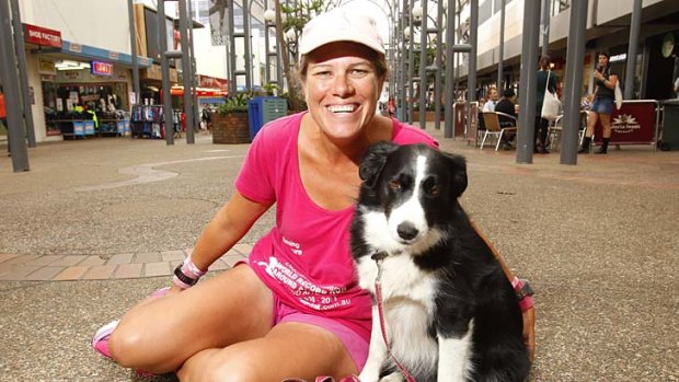 Marathon runner Deborah de Williams and her dog Maggie.