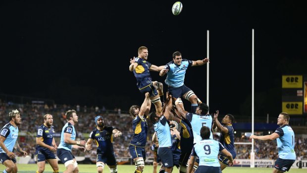 Confident: Waratahs forward Dave Dennis, right, believes a win over the Brumbies could turn the season around for his side.
