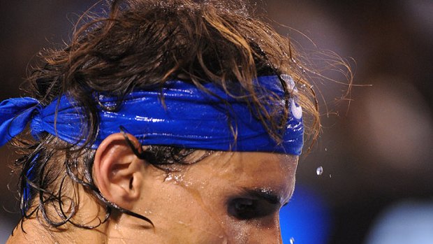 Survival of the fittest ... Rafael Nadal cools off.