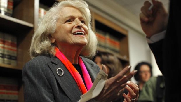 Long road ... Edith Windsor, 83, whose case established another milestone for gay couples in the US.