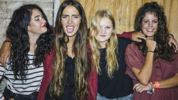 Hinds: Carlotta Cosials, Ana Perrote, Ade Martin, and Amber Grimbergen.