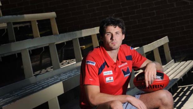 Colin Garland, a thoughtful and articulate 21-year-old, put his analytical football  brain to good use by working with Melbourne's recruiting staff as he overcame his injuries.