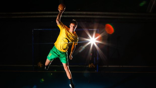 Canberra's Luke Behrendorff of the Australian handball team.