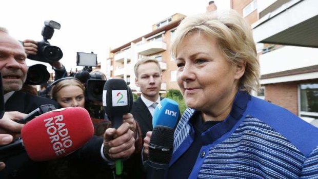 Newly elected Norwegian prime minister Erna Solberg, who will liaise with other parties to form a government.