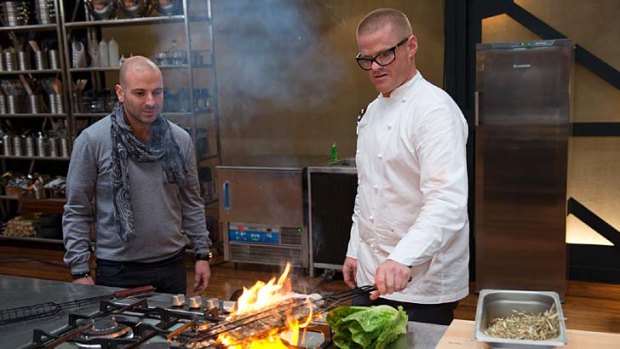George Calombaris and Heston Blumenthal.