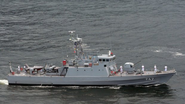 Looking for clues ... Brazilian navy boat Grajau Class is participating in the search operation.