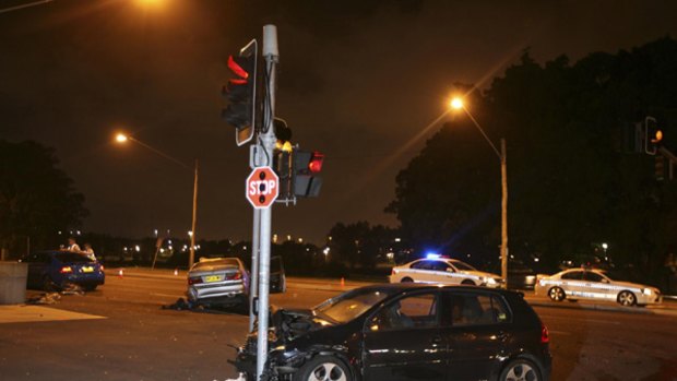 Another car chase in Sydney ... the Princess Highway was shut down after a police pursuit ended in a two vehicle crash.