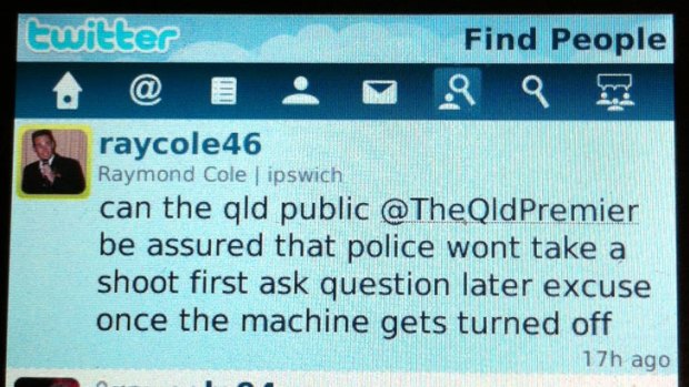 The offending tweet from Ray Cole.