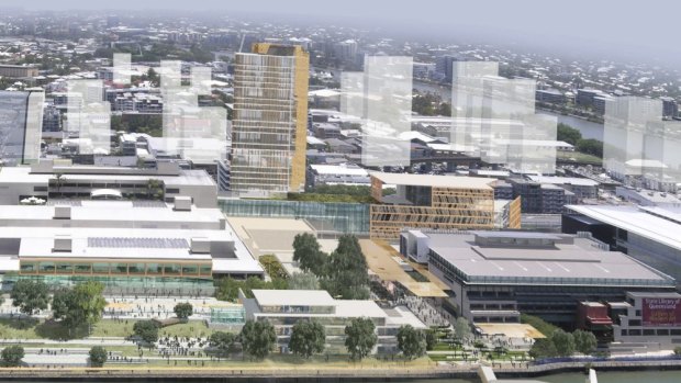 An artist's impression of the proposed changes to the cultural precinct.