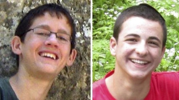Two of the teens whose bodies are believed to have been found: Naftali Fraenkel, 16, (left), Gil-Ad Shaer, 16.