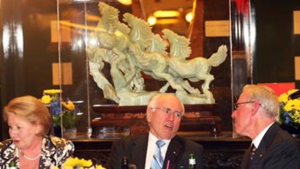 A good friend asked him... John Howard at the Lions Club function held at the Marigold restaurant, Chinatown.
