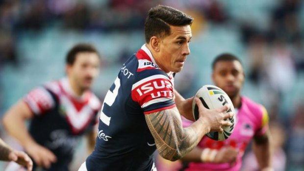 Ready to help: Sonny Bill Williams in his Roosters gear.