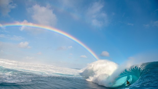 The "Teahupoo Rainbow", Tahiti. 