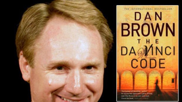 Dan Brown and (inset) the novel that kicked him to superstardom - The Da Vinci Code.