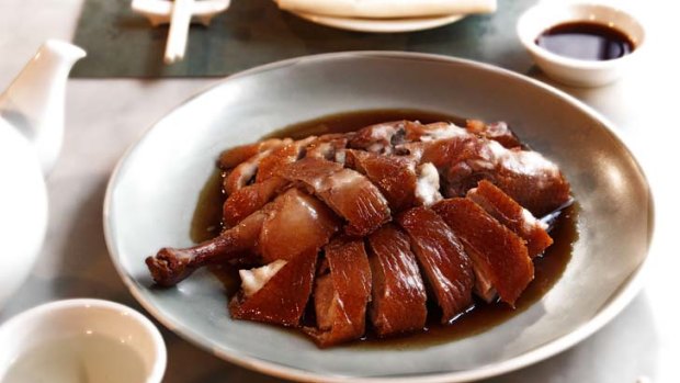 Mr. Wong's go-to dish, Chinese roasted duck.