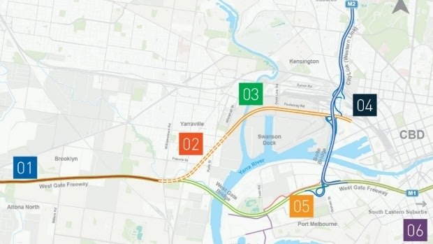 The Western Distributor as proposed by Transurban.