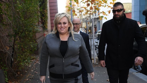 Rebel Wilson heading to court on Monday. 