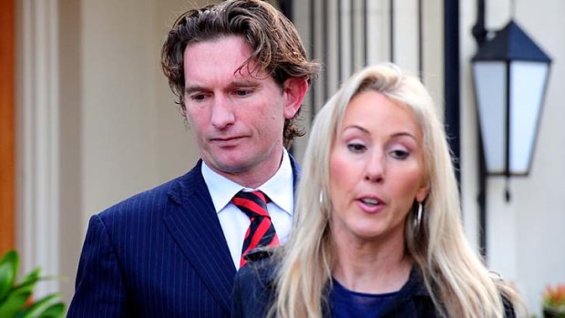 James and Tania Hird are in a public row with Essendon.