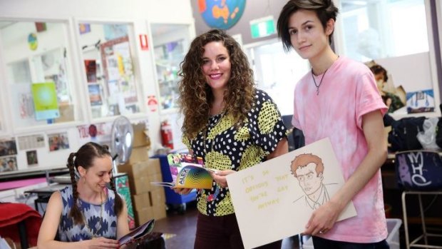 Nyssa Levings, Amy-Jo Jory and Bianca Raffin have worked on the <i>Alex</i> zine project as part of Midsumma.