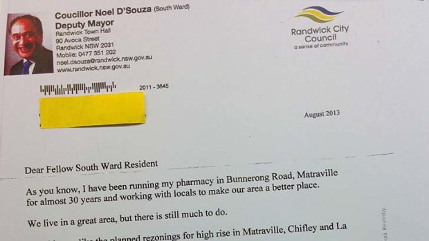 Spelling error: councillor was spelt wrong at the top of this letter.
