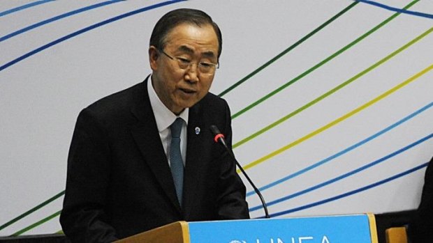 House of Cards fan ... United Nations (UN) Secretary General Ban Ki-moon.