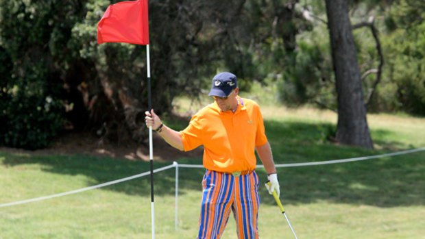 John Daly preparing for the Australian Open at the NSW Golf Club.