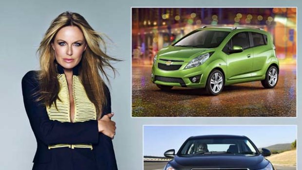 Bright spark ... Holden has recruited a team of female celebrities, including Charlotte Dawson, to design their own Spark, pictured above. Holden’s Cruze is one of the country’s top five bestselling cars.