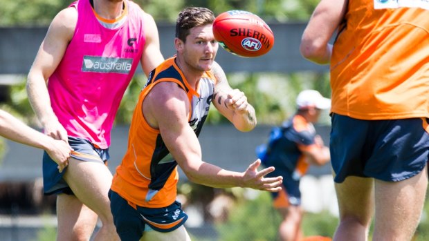Daniel Lloyd in action with the GWS Giants