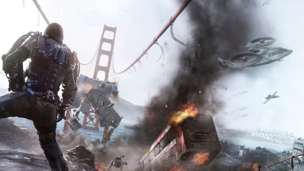 Near-future technology set in a familiar world: <i>Call of Duty Advanced Warfare</i>.